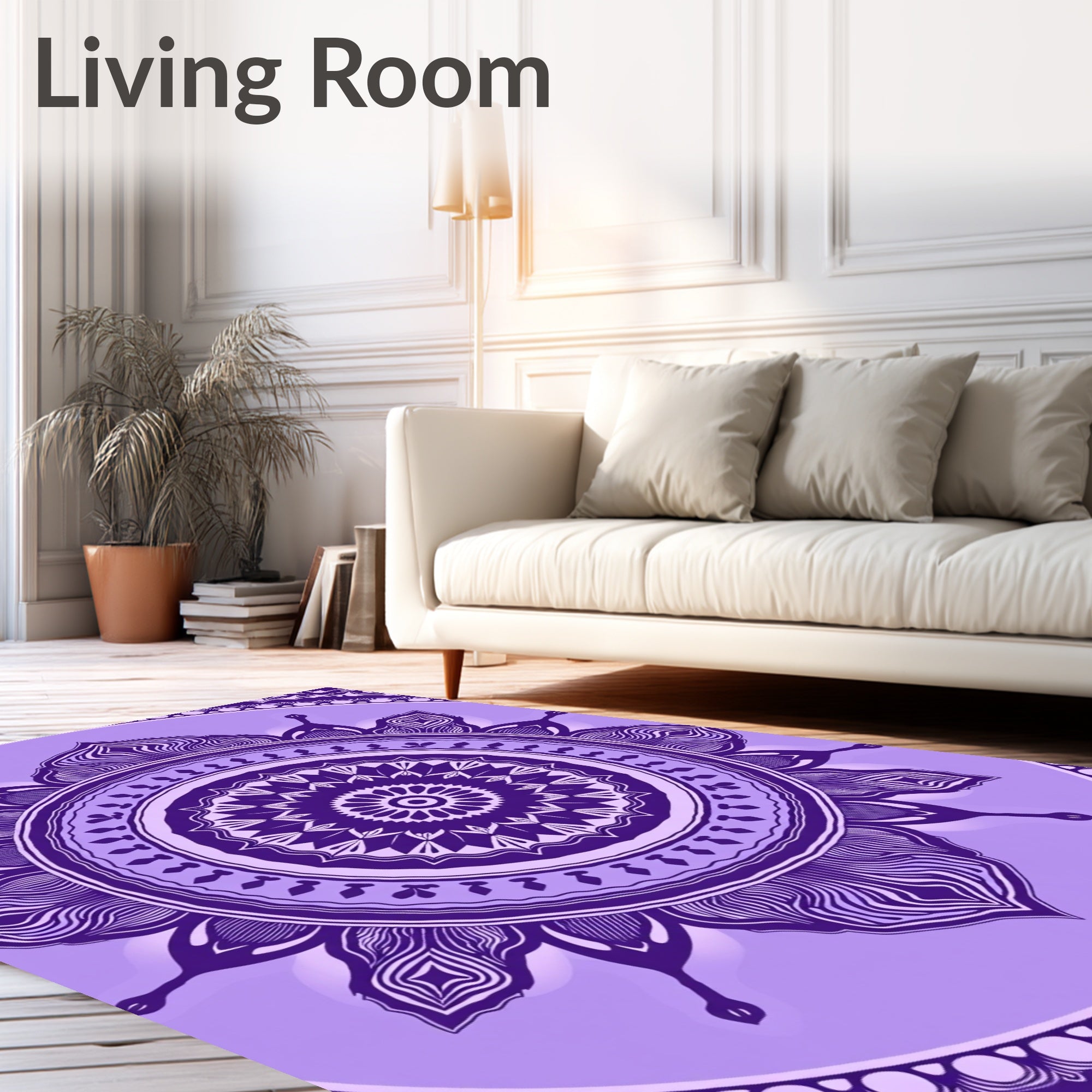 Circular Intricate Mandala Pattern Rug