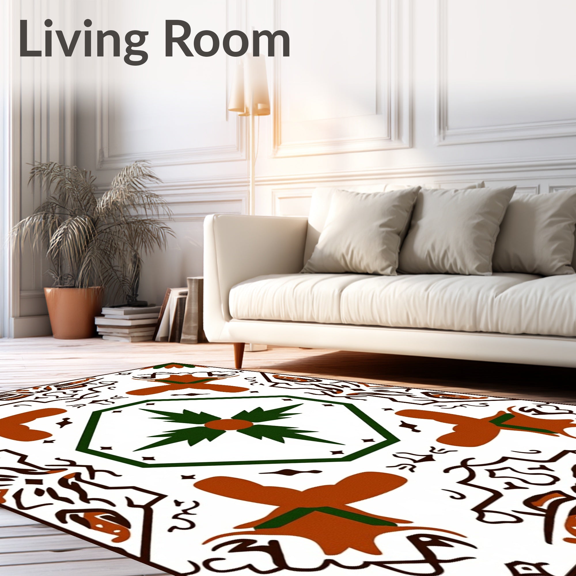Ornate Geometric Abstract Design Rug