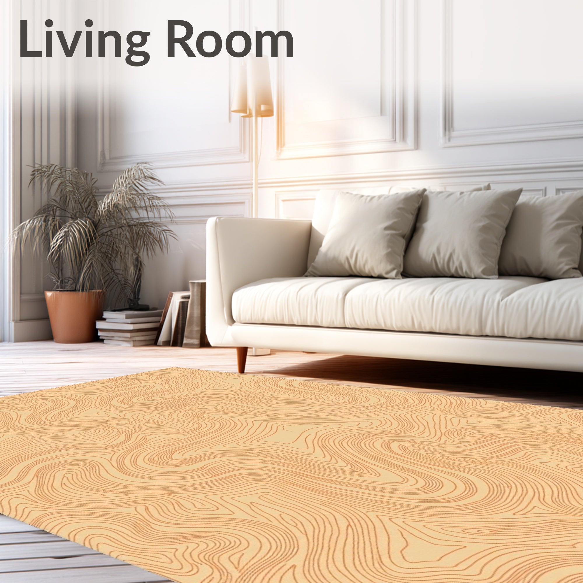 Abstract Topographic Contour Lines Rug