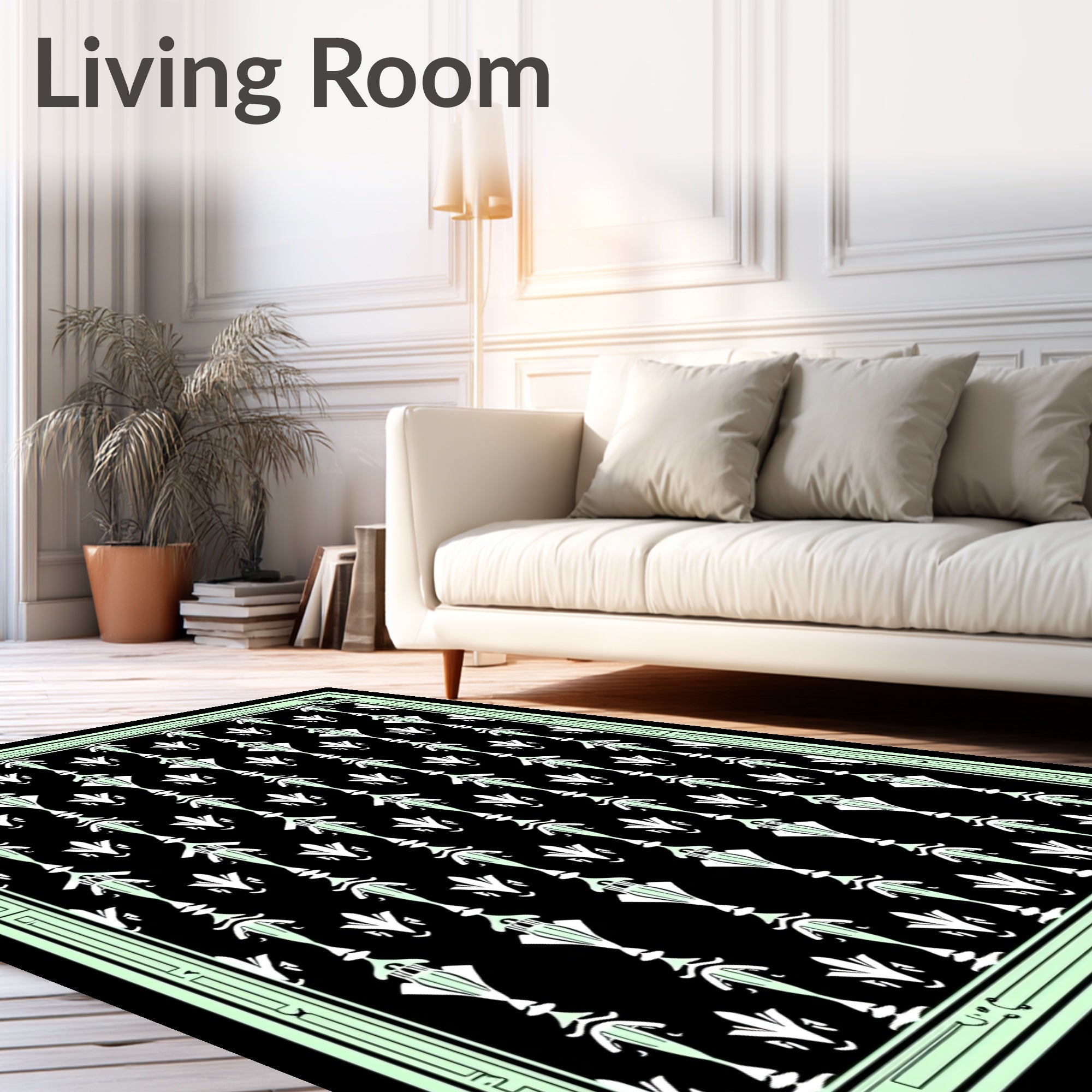 Art Deco Symmetry Repeating Pattern Rug