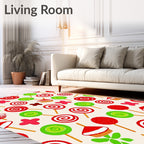 Whimsical Candy Swirl Lollipop Pattern Rug