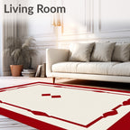 Classic Red Diamond Border Rug