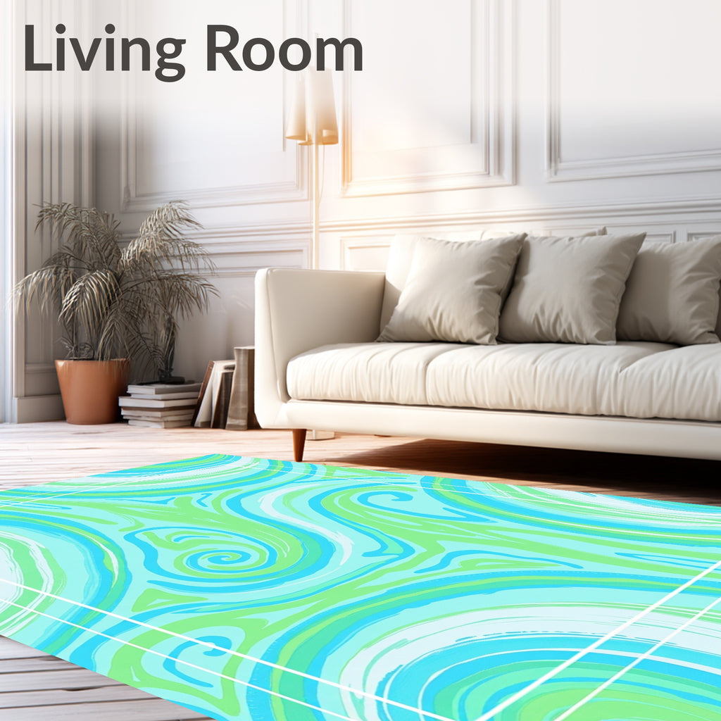 Cool Swirls Abstract Pattern Rug