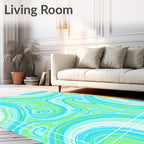 Cool Swirls Abstract Pattern Rug