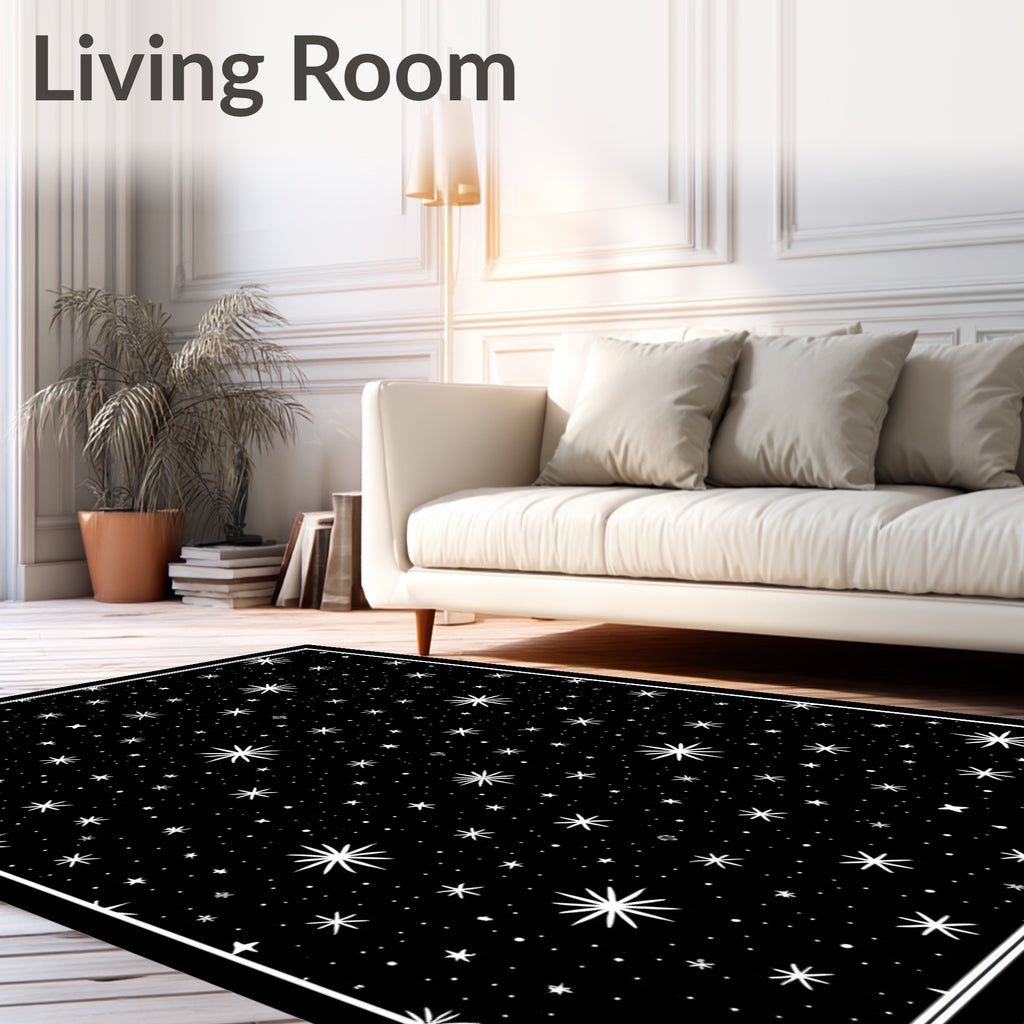 Night Sky Star Pattern Rug