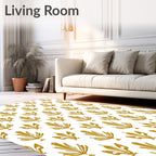 Gold Art Deco Fan Pattern Rug