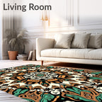 Bold Floral Mandala Style Rug