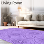 Purple Swirl Pattern Design Rug