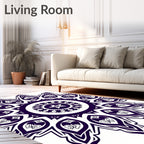 Intricate Star Mandala Design Rug