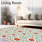Orange Jack-o'-lantern Vine Whimsy Rug