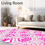 Whimsical Heart Dot Pattern Rug