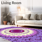 Radiant Mandala Floral Pattern Rug