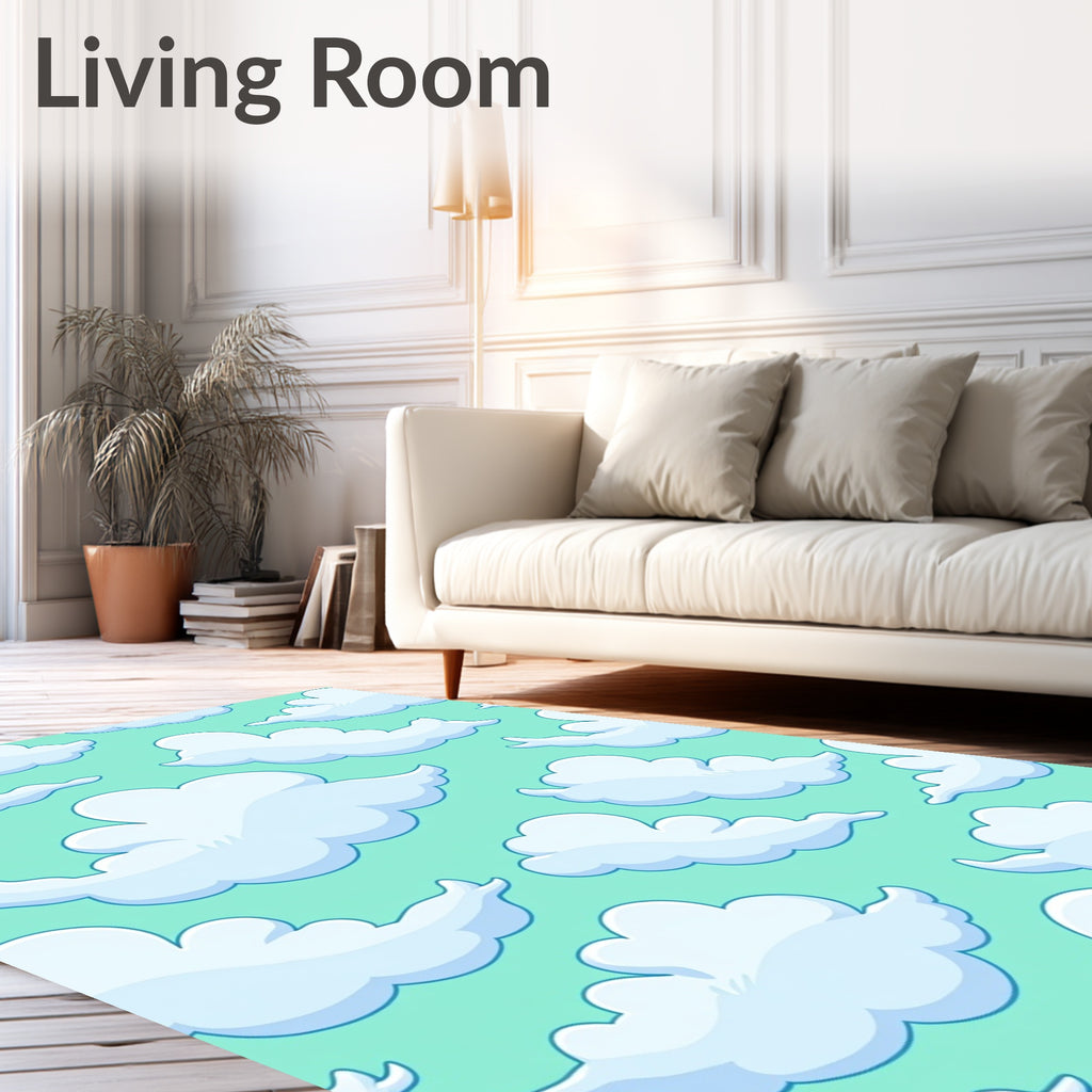 Playful Cloud Pattern Rug