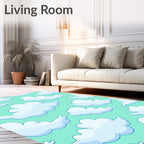 Playful Cloud Pattern Rug