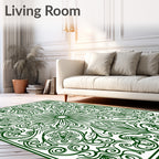 Intricate Floral Swirl Pattern Rug