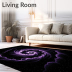 Vivid Purple Galactic Swirl Rug
