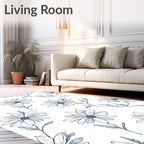 Classic Floral Outline Pattern Rug