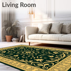 Ornate Floral Scrollwork Medallion Rug