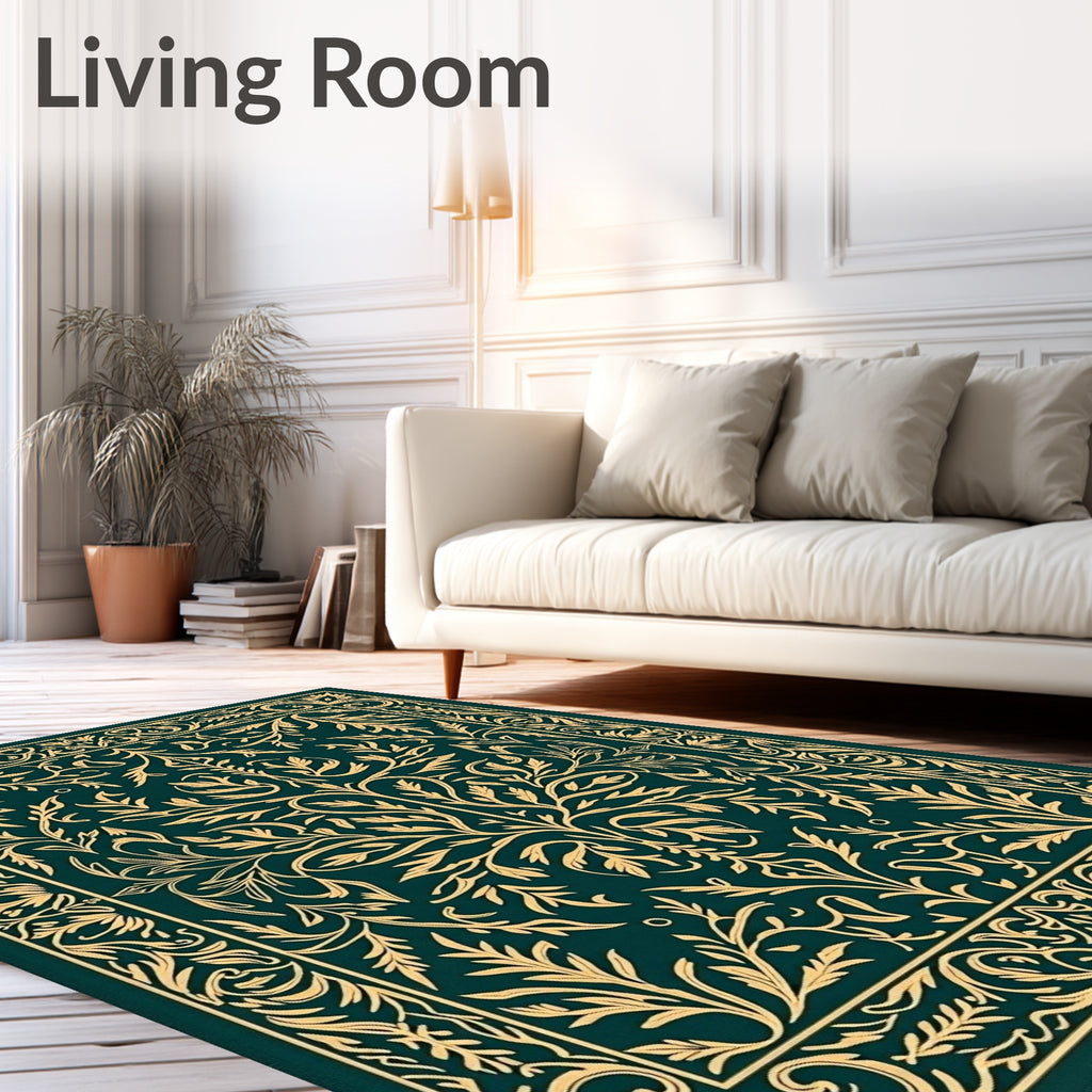 Grand Ornate Floral Botanical Pattern Rug