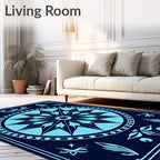 Starburst Mandala Geometric Pattern Rug