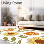 Retro Floral Pattern Design Rug