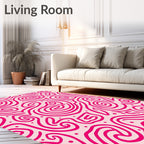 Vibrant Swirls Abstract Pattern Rug