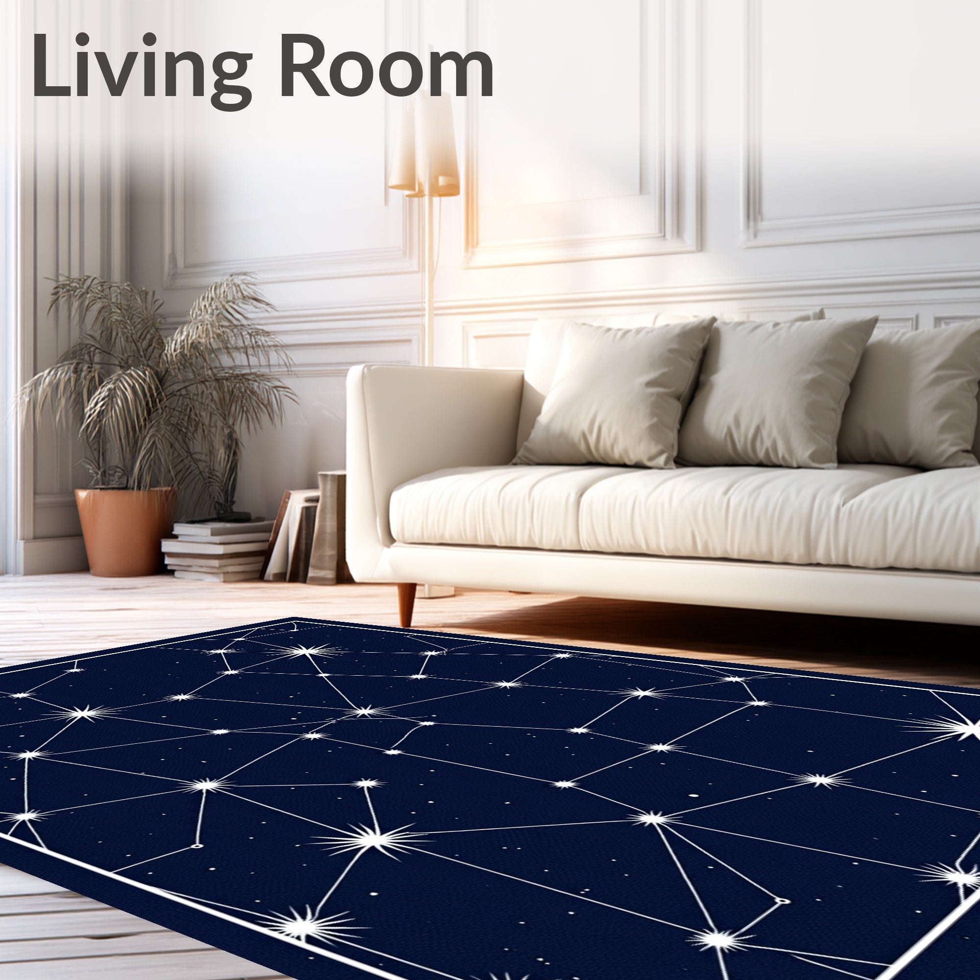Celestial Constellation Starry Night Rug