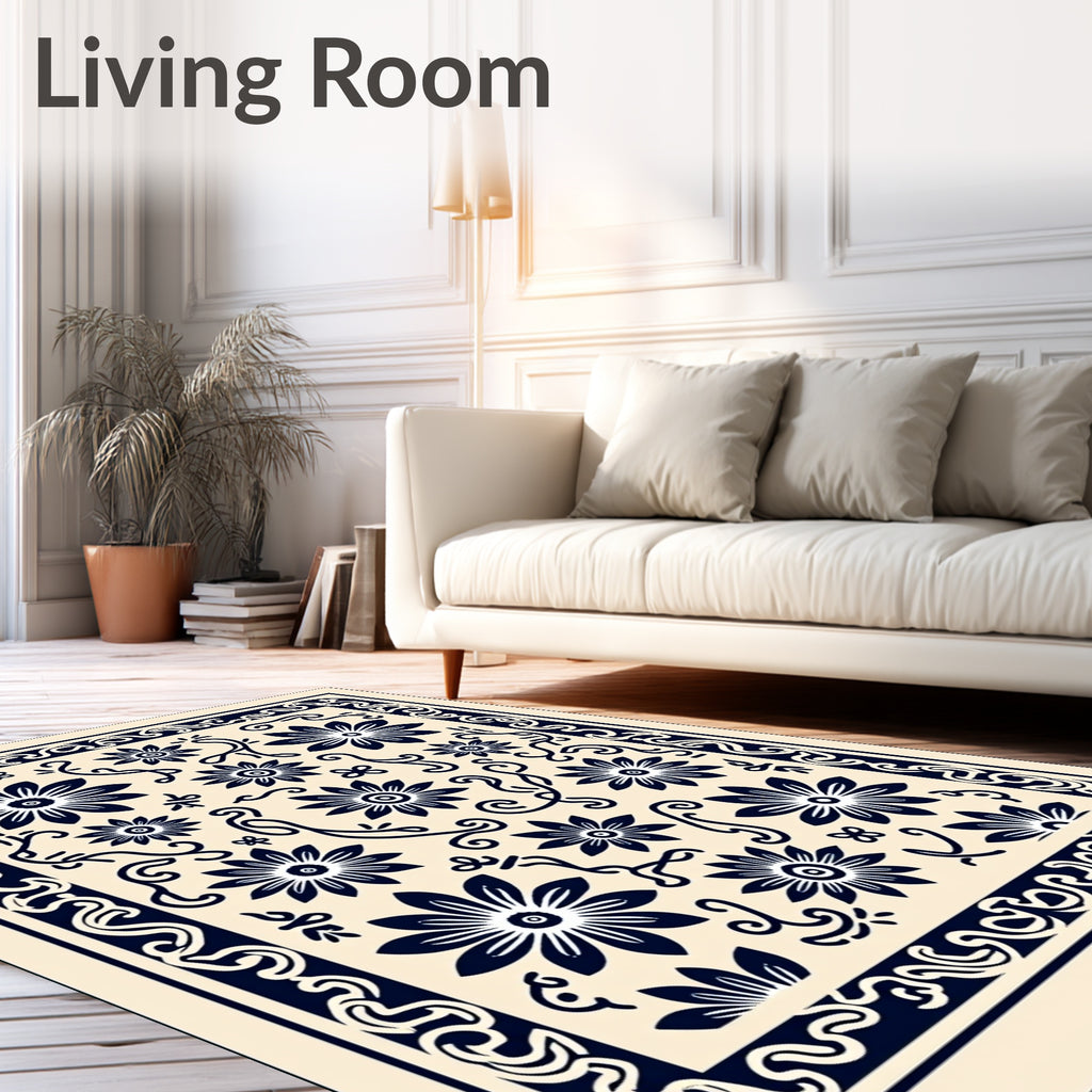 Classic Floral Vine Pattern Rug