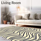 Abstract Wavy Contour Pattern Rug