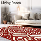 Bold Geometric Tribal Pattern Rug