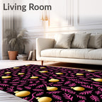 Pink Pine Golden Bauble Collage Rug