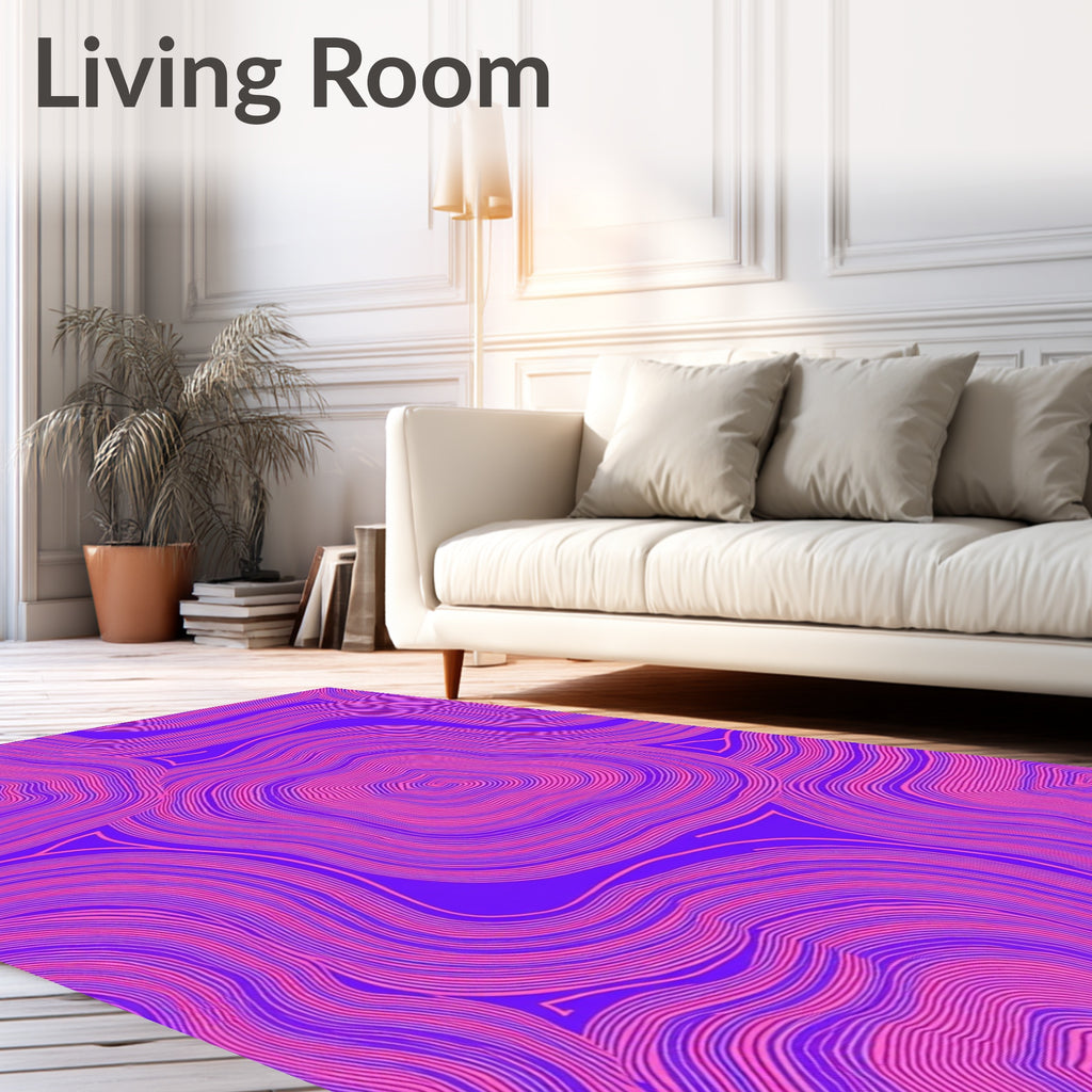Concentric Swirl Bold Pattern Rug