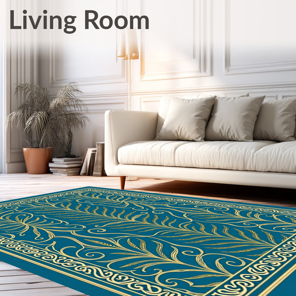 Vintage Foliage Scroll Pattern Rug