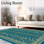 Vintage Foliage Scroll Pattern Rug