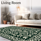 Classic Floral Scroll Pattern Rug