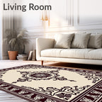 Vintage Ornamental Scrollwork Design Rug