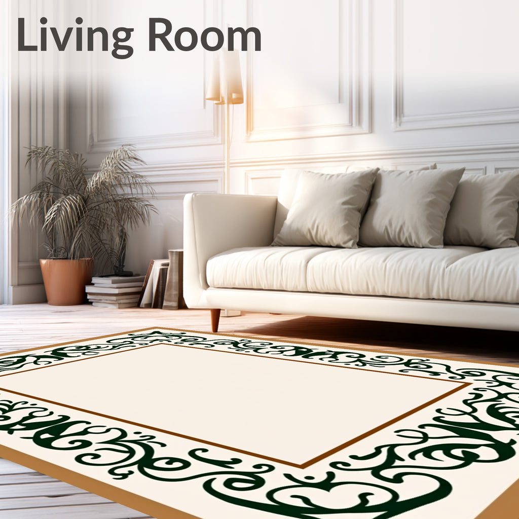 Elegant Scrollwork Arabesque Style Rug