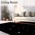 Celestial Star Constellation Pattern Rug