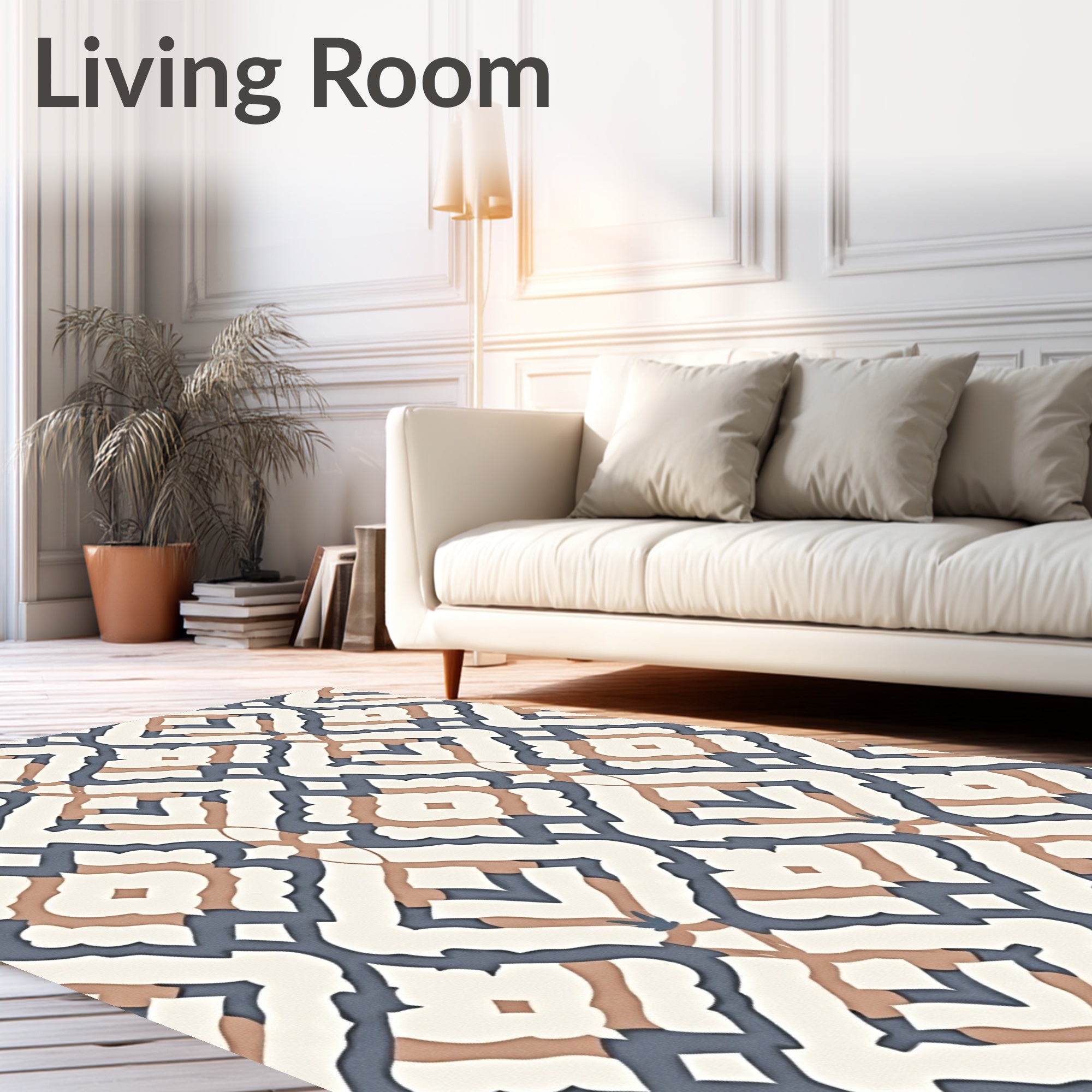 Classic Quatrefoil Inspired Geometric Pattern Rug