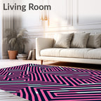Geometric Maze Abstract Design Rug
