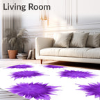 Radiant Purple Floral Pattern Rug