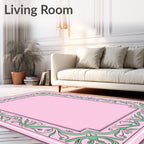 Art Nouveau Floral Vine Border Rug