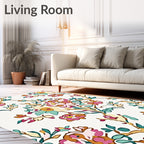 Vibrant Floral Pattern With Colorful Blooms Rug