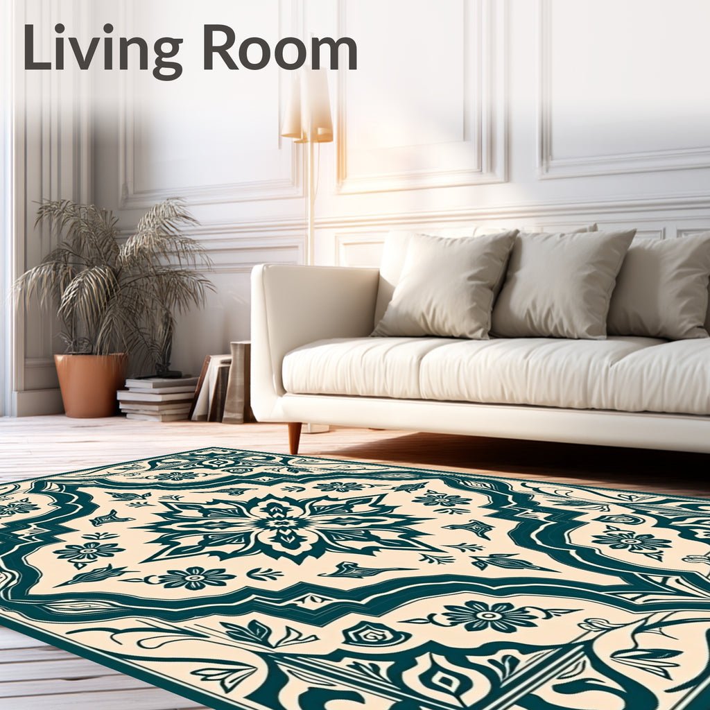 Classic Floral Medallion Pattern Rug