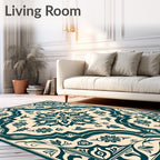 Classic Floral Medallion Pattern Rug