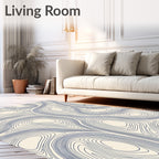 Abstract Contour Line Pattern Rug