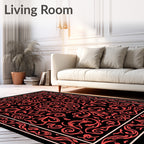 Coral Floral Intricate Patterned Rug