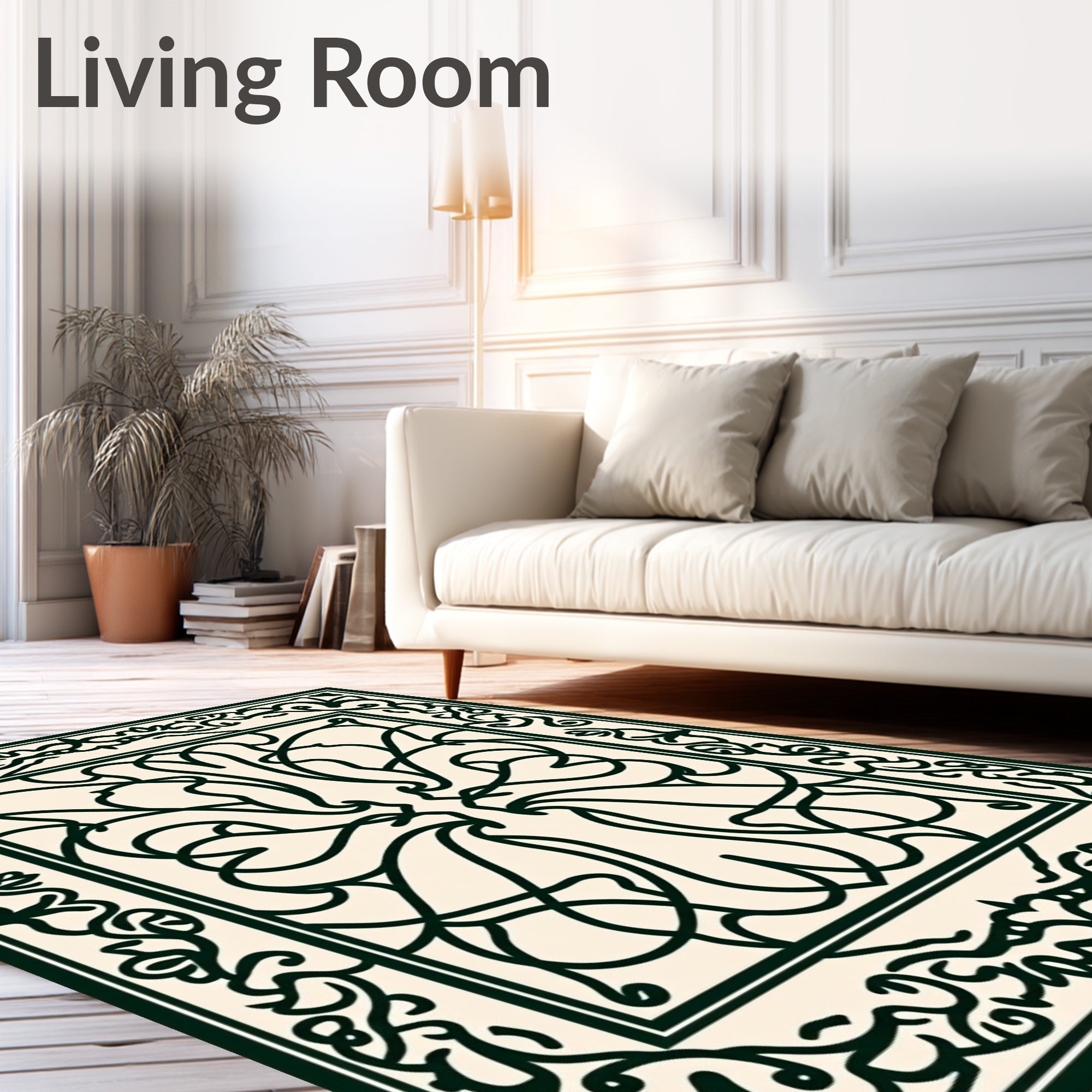 Classic Floral Scrollwork Arabesque Rug