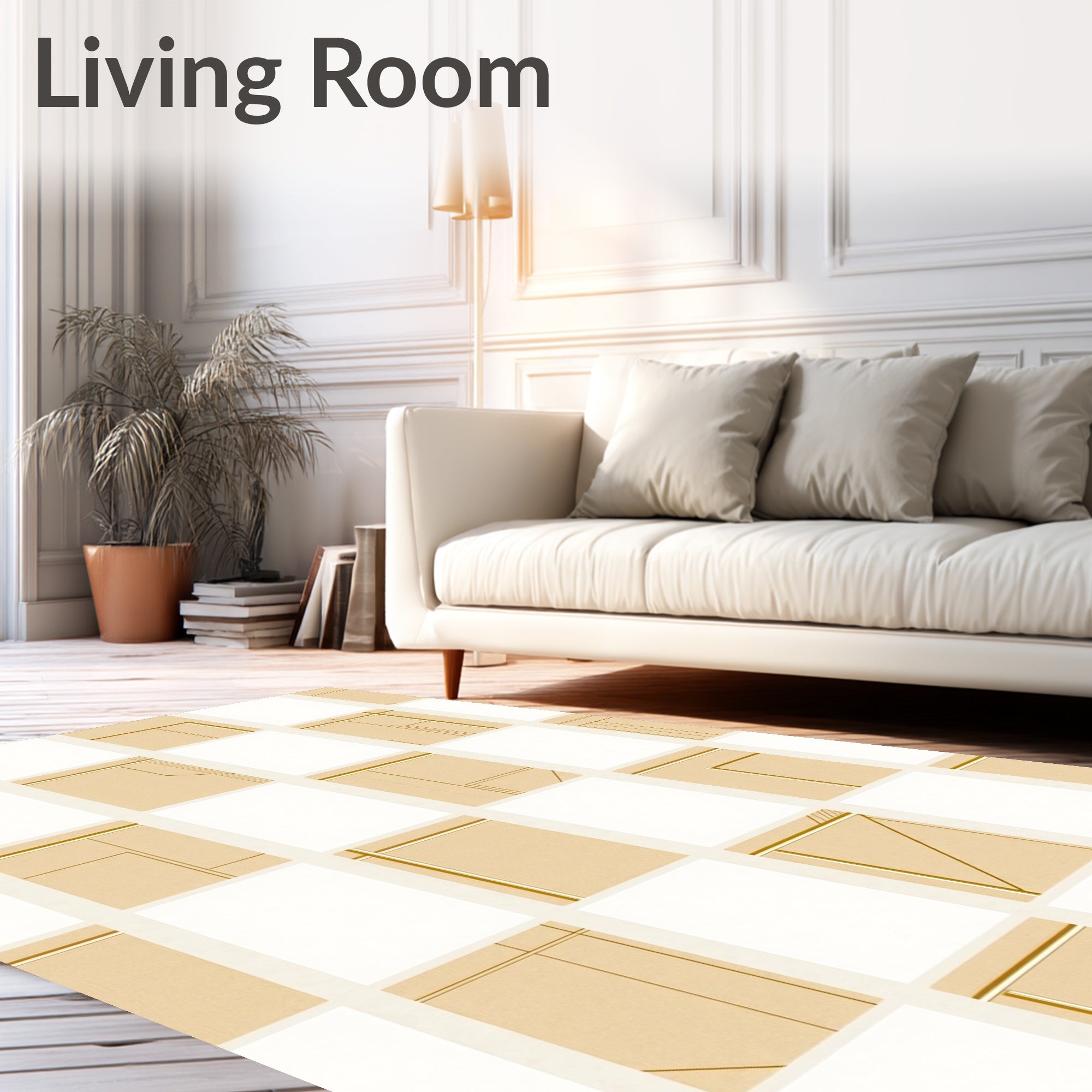 Geometric Line Art Patterned Rug