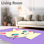 Cute Cat Face Pattern Rug